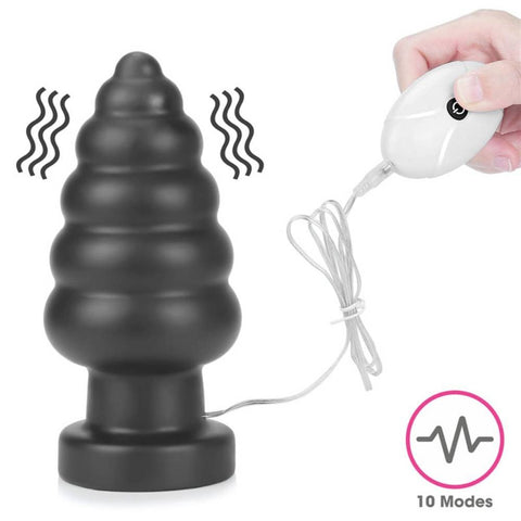 King Sized 7'' Vibrating Anal Cracker Vibrating Butt Plug - Butt Plugs