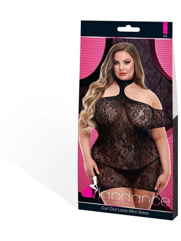 Cut Out Lace Mini Dress by Xgen Products - Body Stockings
