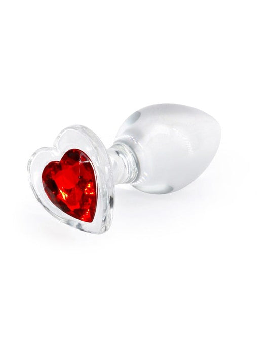 NS Novelties Crystal Desires Red Heart Butt Plug Medium