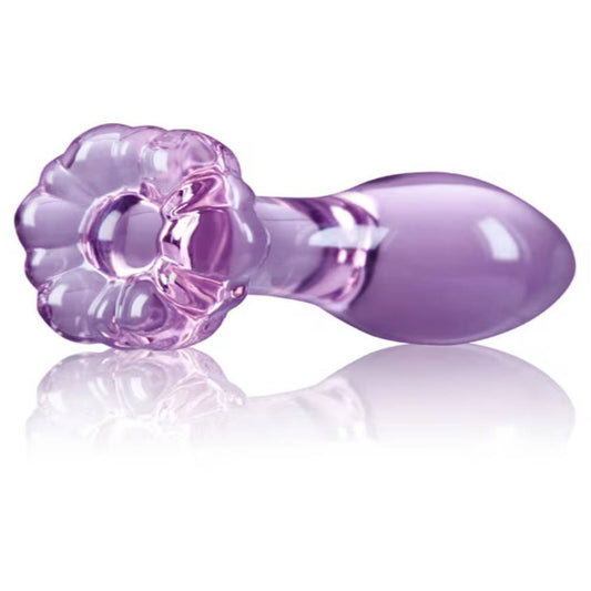 NS Novelties Crystal Flower Glass Butt Plug