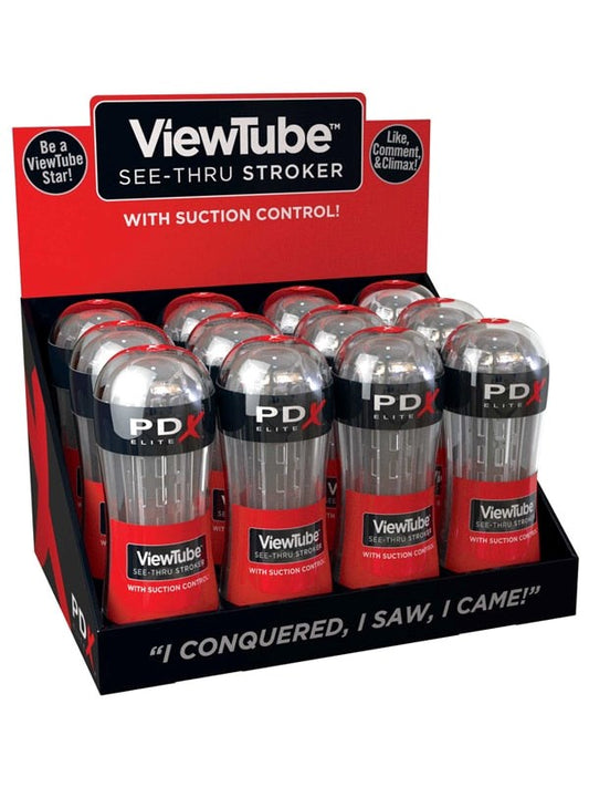 Pipedream PDX Elite Viewtube Stroker Display 12 Count