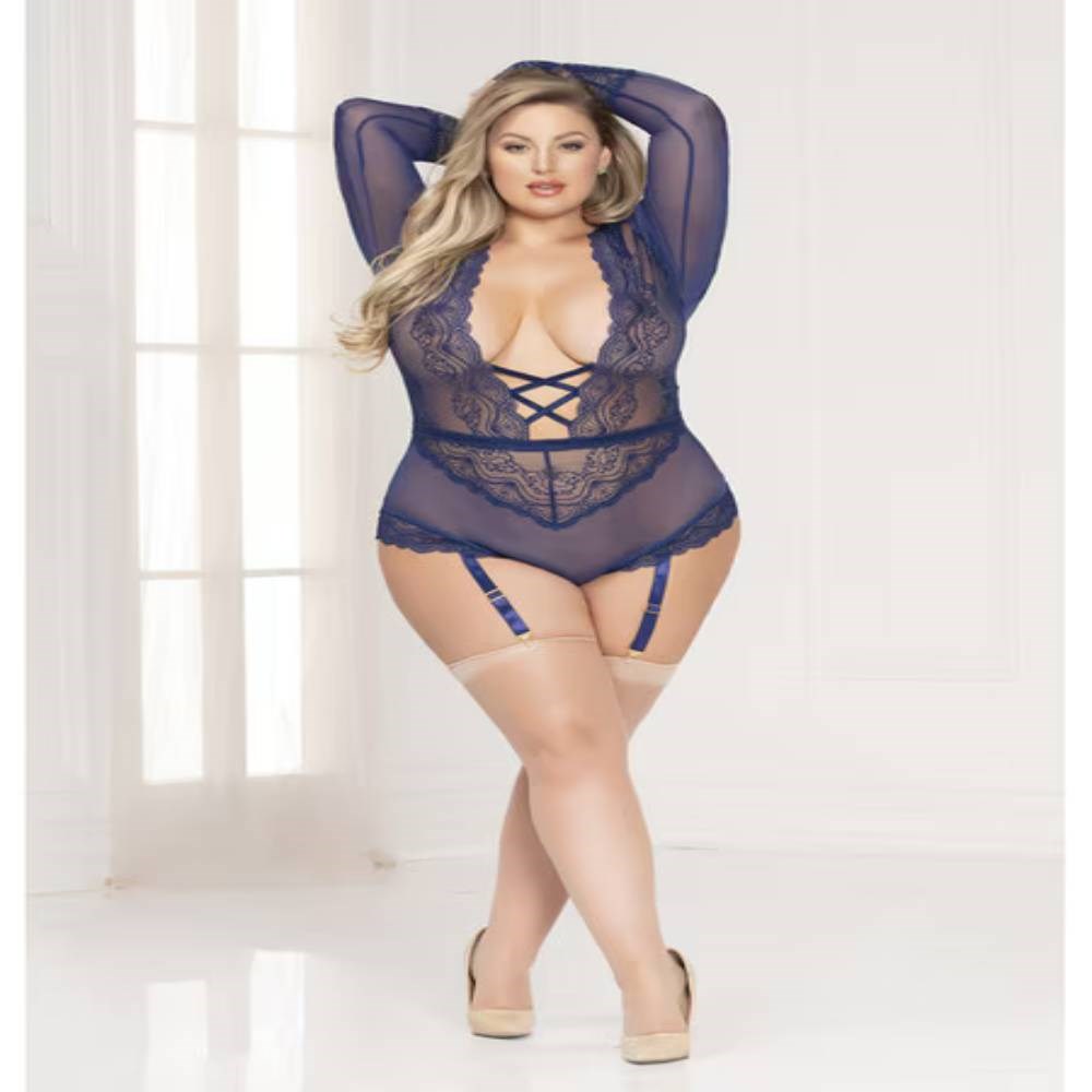 Seven Til Midnight Secret Affair Women Teddy Navy - Teddies and Bodysuits