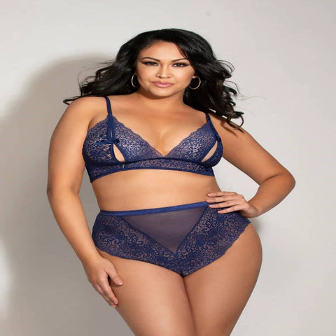 Two Piece Lace Bralette Set by Seven 'til Midnight - Bras and Bra Sets