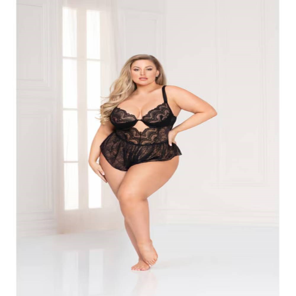 Seven Til Midnight Women Radiance Romper Black - Teddies and Bodysuits