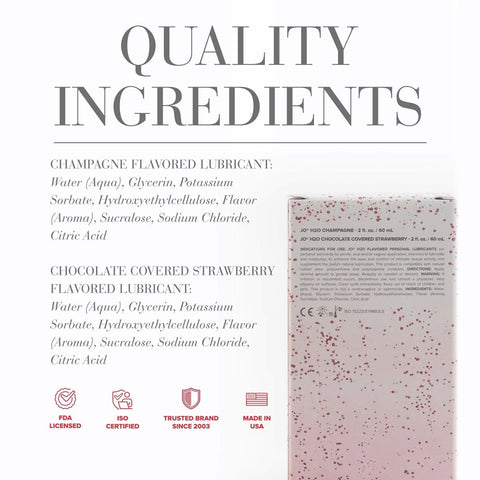Sweet and Bubbly Champagne & Chocolate Lubricant Set - Lubricants and Lotions