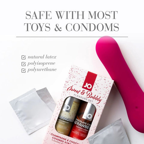 Sweet and Bubbly Champagne & Chocolate Lubricant Set - Lubricants and Lotions