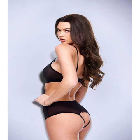 Sexy Crotchless Mesh Womens Teddy by Baci Lingerie - Teddies and Bodysuits