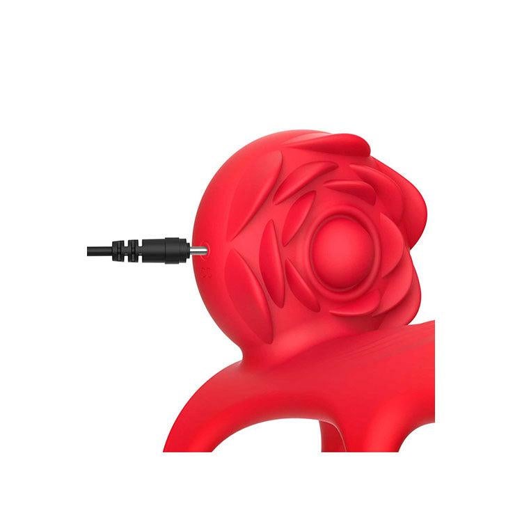 Adam & Eve VIBRATING ROSE COUPLES CAGE with Wireless Remote - Male Chastity