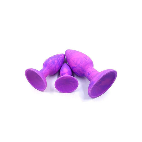 COLOUR SWIRL Anal Plug Set Butt Plugs Set of 3 - Butt Plugs