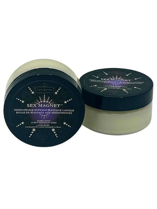 Kama Sutra Sex Magnet Pheromone Massage Candle Blue Lotus