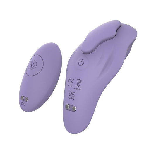Playful Admirer Pleasures Rechargeable Panty Vibrator with Remote Lilac
