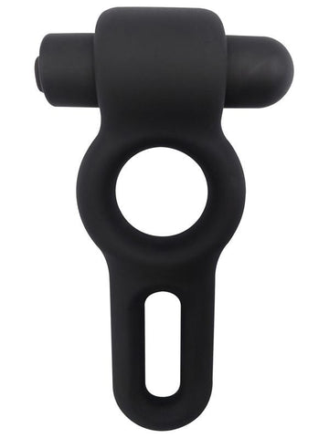Nero Liquid Silicone Vibe Dual Cock Ring by Evolved - Silicone Cock Rings