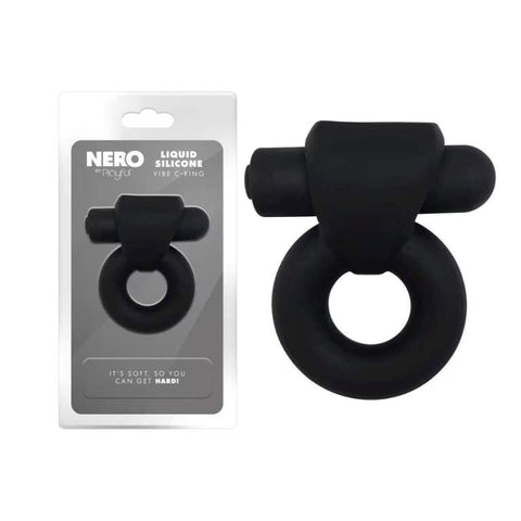 Nero Liquid Silicone Vibe Dual Cock Ring by Evolved - Silicone Cock Rings