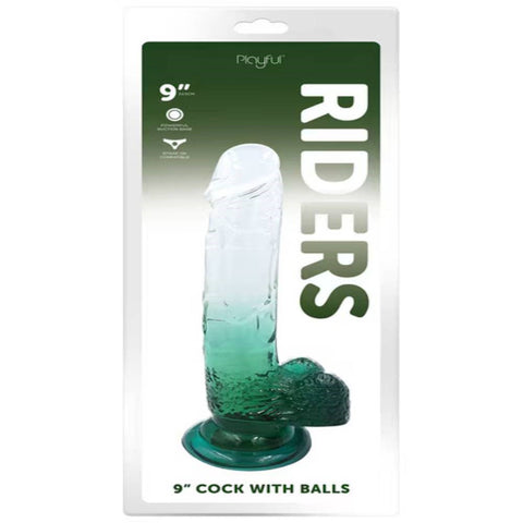 Playful Riders Realistic Dildo with Balls - Realistic Dildos