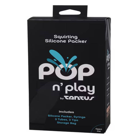 POP N Play by TANTUS Squirting Packer Espresso Dildo - Realistic Dildos