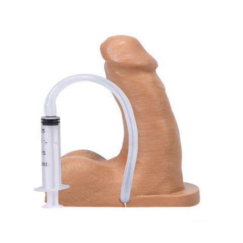 POP N Play by TANTUS Squirting Packer Espresso Dildo - Realistic Dildos