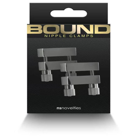 Bound Nipple Clamps V1 Gunmetal by NS Novelties - Nipple and Clit Clamps