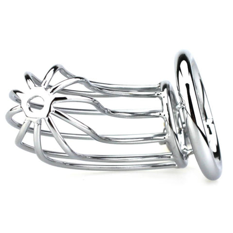 Silver Caged Tiger Male Chastity Device by BDStyle - Male Chastity