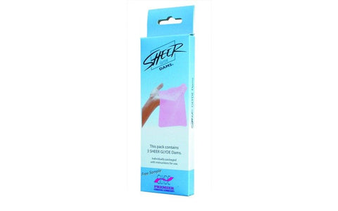 Oral Sheer Dental Dam Pink Strawberry by Glyde Condoms - Condoms