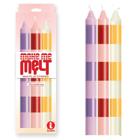 The 9's Make Me Melt Drip Candle 3-Pk Pastellines Pastel - Bath and Intimate Fragrances