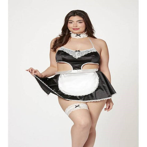 4 Piece French Maid Costume by Seven 'til Midnight - Fancy Dress Ups