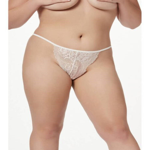 Single Thong Panty With Pearl Back Detail White - G-Strings, Panties and Shorts