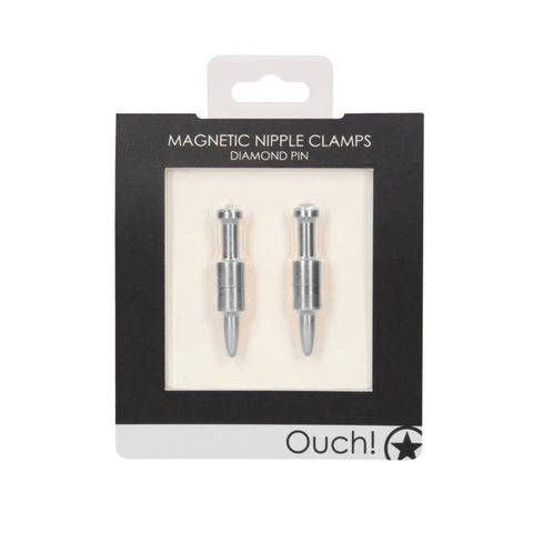 Magnetic Diamond Pin Nipple Clamps by Shots Toys - Nipple and Clit Clamps