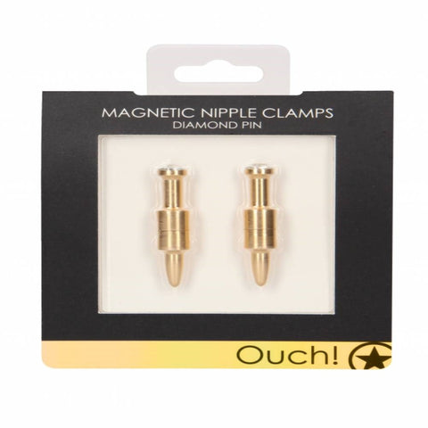 Magnetic Diamond Pin Nipple Clamps by Shots Toys - Nipple and Clit Clamps