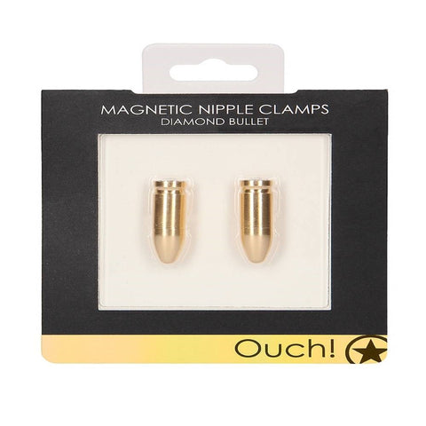 Magnetic Nipple Clamps Diamond Bullet by Shots Toys - Nipple and Clit Clamps