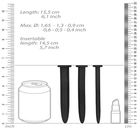 Silicone Rugged Nail Urethral Sounding Plug Set - Urethral Sounds