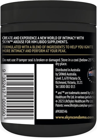 SKYN Arouse For Him Libido Supplements by Ansell - Delay and Excite Sprays