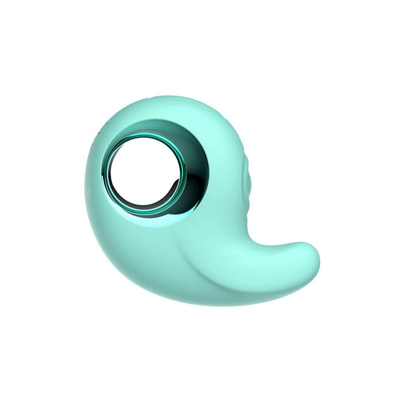 Adam and Eve CURVY CUTIE PLEASURE COMBO USB Rechargeable Tapping Stimulator Teal - Clit Ticklers and Pulsators
