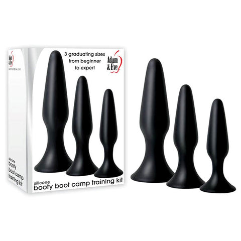 Silicone Booty Boot Camp 3 Size Anal Training Kit - Butt Plugs