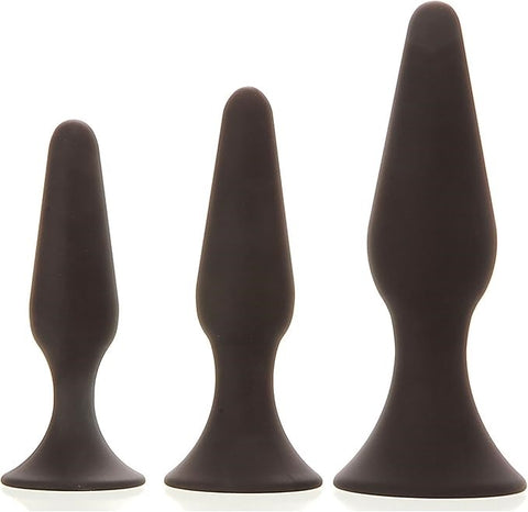 Silicone Booty Boot Camp 3 Size Anal Training Kit - Butt Plugs