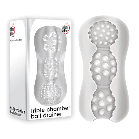 Triple Chamber Ball Drainer Masturbator Sleeve - Masturbators and Strokers