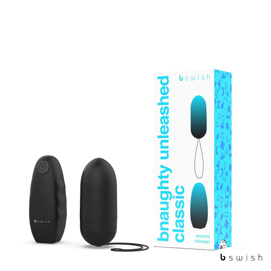B Swish Bnaughty Classic Unleashed Vibrating Bullet with Wireless Remote Control Black
