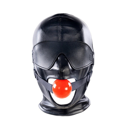 BDSM Play Hood With Blindfold And Mouth Gag by BDStyle - Bondage Hoods