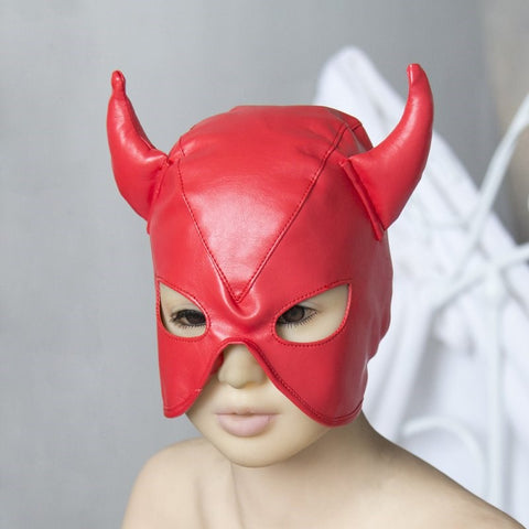 Ox Horn Face Extreme Restraint Bondage Hood by BDStyle - Masks And Blindfolds