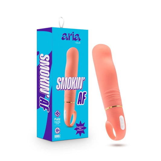 Aria Smokin' AF Coral Vibrator by Blush Novelties - G-Spot Vibrators