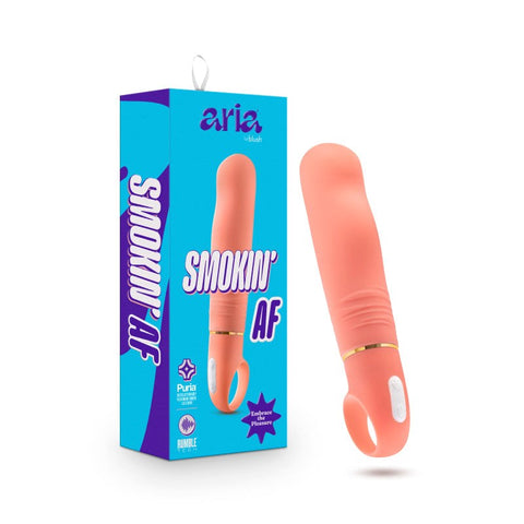 Aria Smokin' AF Coral Vibrator by Blush Novelties - G-Spot Vibrators
