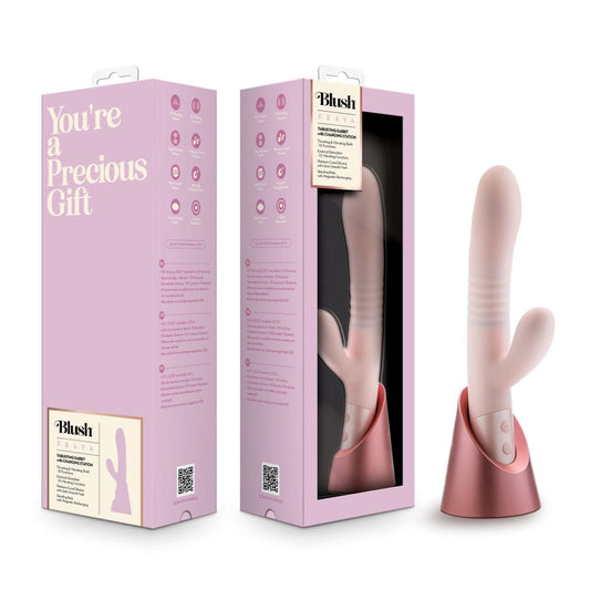 Fraya USB Rechargeable Thrusting Rabbit by Blush Novelties - Rabbit Vibrators