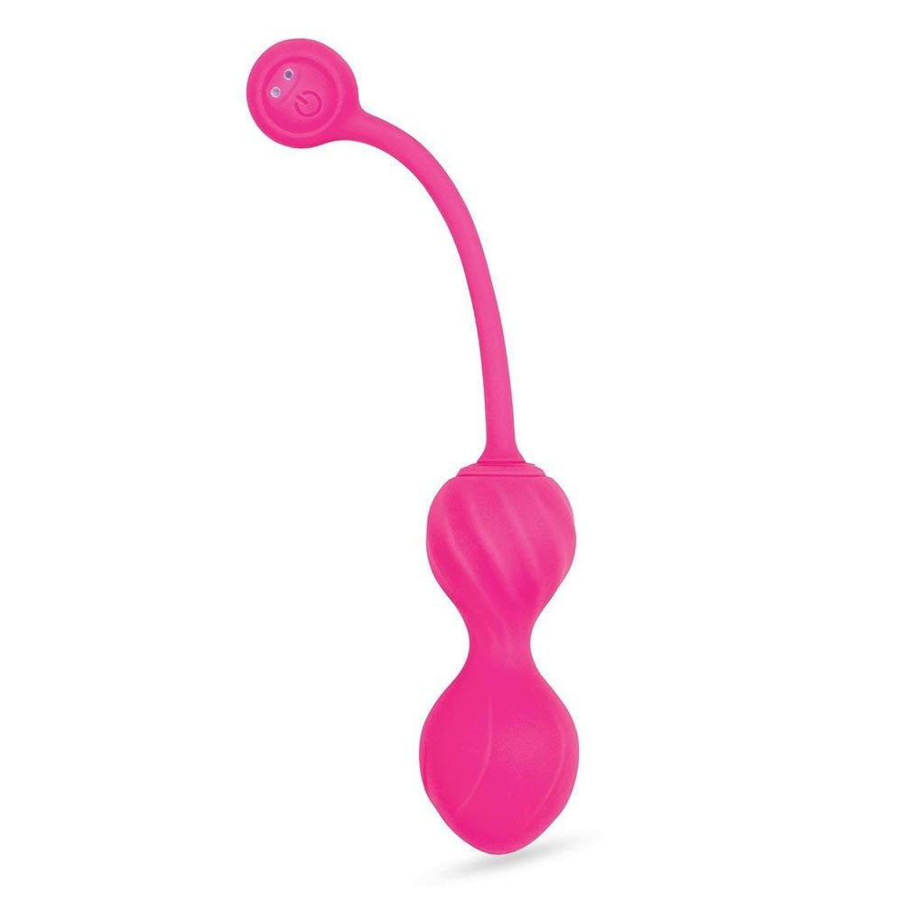 Bodywand Squeeze Remote-Control Rechargeable Weighted Kegel Balls with Remote Pink - Love Eggs and Kegel Exercisers