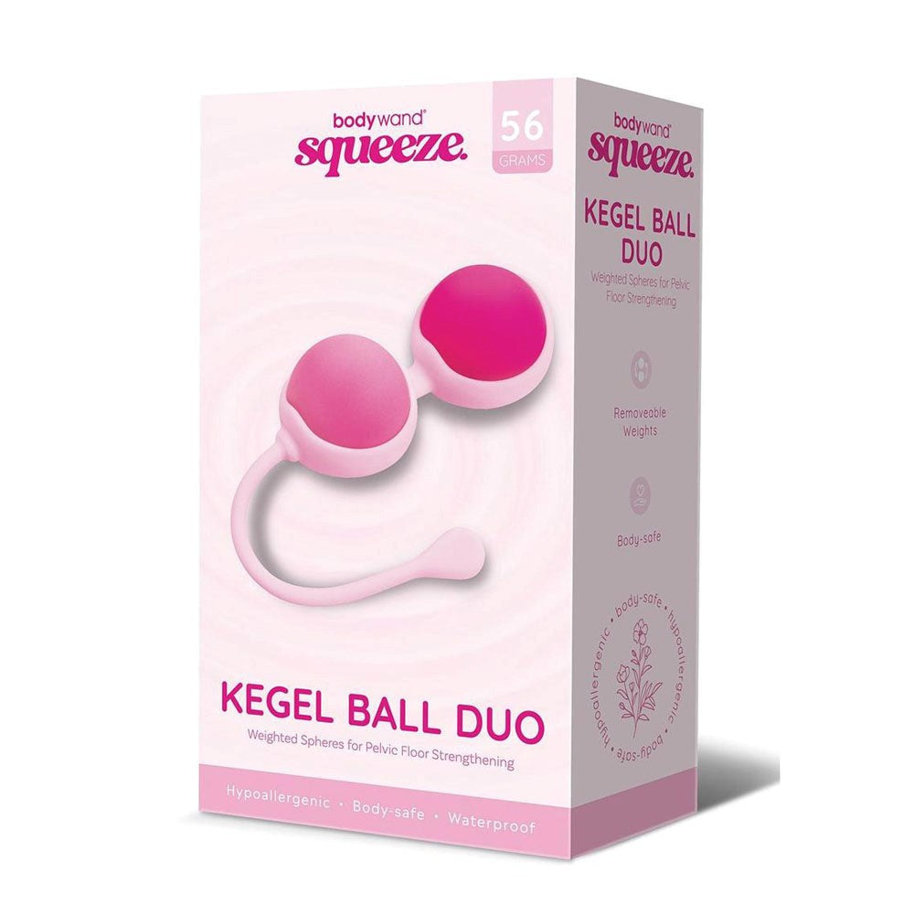 Bodywand Squeeze Weighted Kegel Ball Duo Pink - Love Eggs and Kegel Exercisers