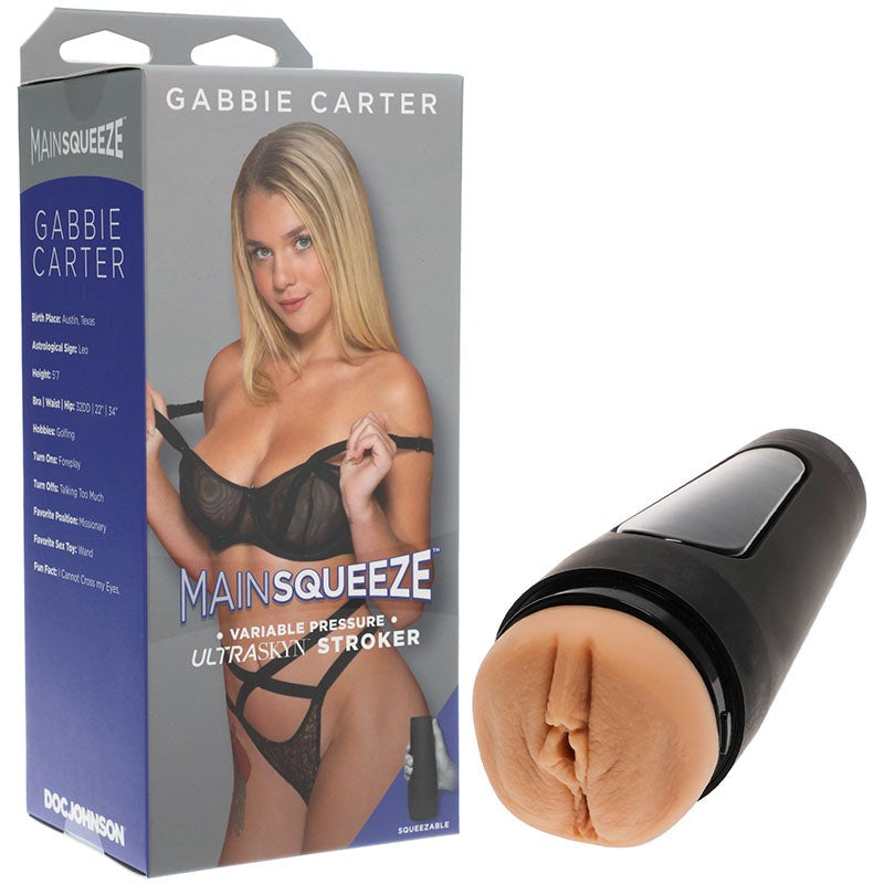 Doc Johnson Main Squeeze Gabbie Carter Flesh Vagina Stroker - Masturbators and Strokers