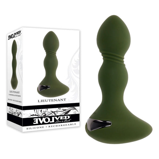 Evolved LIEUTENANT Vibrating Anal Plug Green