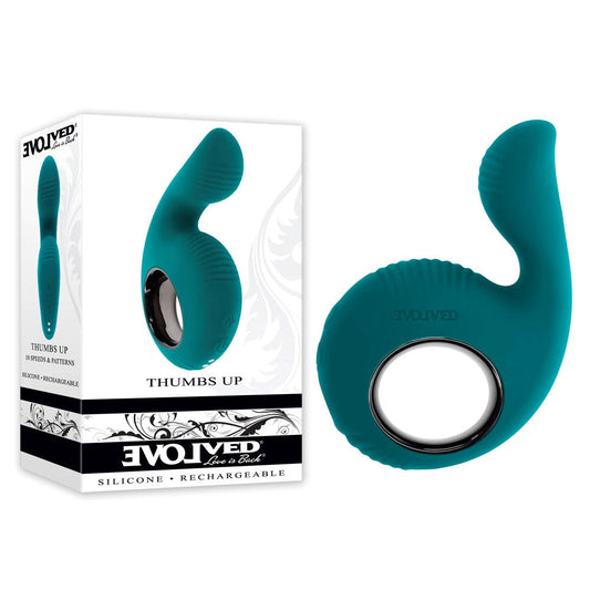 Evolved THUMBS UP USB Rechargeable Personal Massager Green