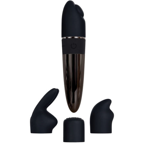 Tiny Treasures Mini Massager With Attachable Heads - Clit Ticklers and Pulsators