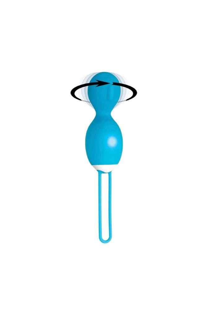 Evolved Twistin The Night Away Vibrating Kegel Exerciser with Wireless Remote Blue - Love Eggs and Kegel Exercisers