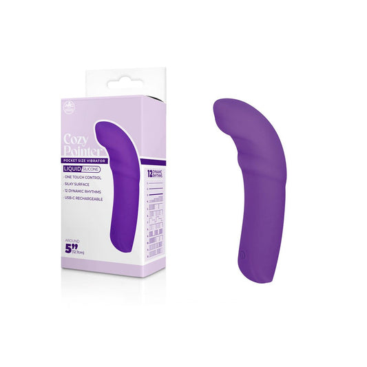 Cozy Pointer USB Rechargeable Curved Vibrator Purple - Mini & Slim Vibrators