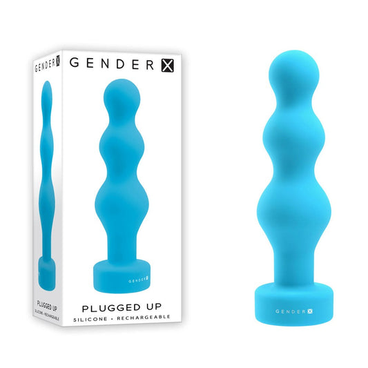 Gender X PLUGGED UP Vibrating Butt Plug Blue